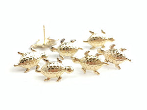 14kGF Turtle Studs Sku#44-4