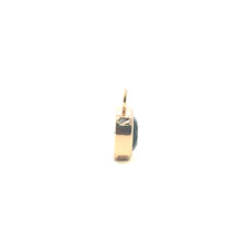 Square shape crystal charm, gold plated, SKU#M2164