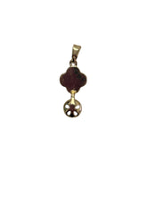 Clover With Pearl Cup Pendant, Pearl Gold Plated, M4415