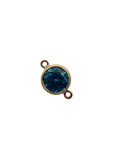 4mm,Gold Filled, 3A, Cubic Zicronia Bezel Connector 
SKU#4005780M12
