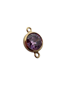 3mm, Gold filled , 3A, Cubic Zicronia Bezel Connector 
SKU#4030CM6