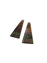 Triangle shape carved mother of pearl, SKU#M2227