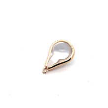 Clear round tear drop shape charm, SKU#M2164clear