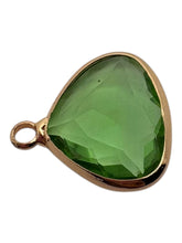 Green triangle shape crystal charm, SKU#M2168-21