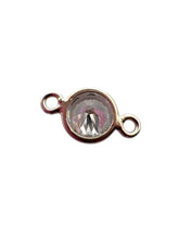 4mm,sterling silver, 3A, Cubic Zicronia Bezel Connector 
SKU#5005780M4