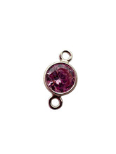 4mm,sterling silver, 3A, Cubic Zicronia Bezel Connector 
SKU#5005780M10