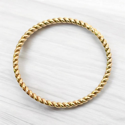 14KGF twisted (Size8) Stacking ring, SKU#405R8T