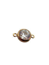 4mm,Gold Filled, 3A, Cubic Zicronia Bezel Connector 
SKU#4005780M11