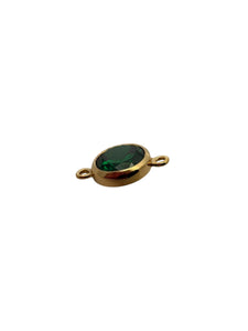3mm, Gold filled , 3A, Cubic Zicronia Bezel Connector 
SKU#4030CM5