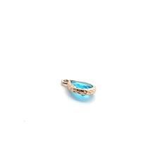 Light blue tear drop shape crystal charm, SKU#M2141lightblue