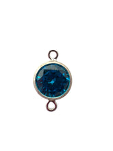 3mm, sterling silver , 3A, Cubic Zicronia Bezel Connector 
SKU#5030CM9