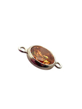 3mm, sterling silver , 3A, Cubic Zicronia Bezel Connector 
SKU#5030CM11