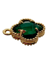 Emerald green four leaf clover charm, SKU#M2158-9