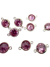 3mm, sterling silver , 3A, Cubic Zicronia Bezel Connector 
SKU#5030CM10