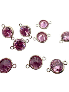 3mm, sterling silver , 3A, Cubic Zicronia Bezel Connector 
SKU#5030CM10