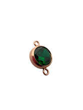 6mm, Rose Gold Filled, 3A, Cubic Zicronia Bezel Connector 
SKU#4805781M5