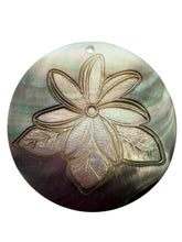 Round carved flower Mother of Pearl, SKU#M4055