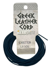 Blue Greek Leather Cord 1.5MM