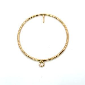 14KGF round drop W/ Peg, SKU#4003525P