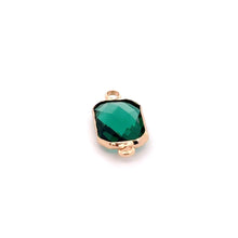 Emerald green rectangle shape crystal charm,SKU#M2147emeraldgreen
