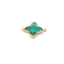 Gold star charm SKU#3103emeraldgreen