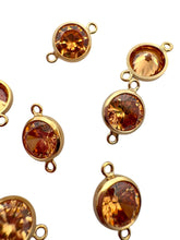 3mm, Gold filled , 3A, Cubic Zicronia Bezel Connector 
SKU#4030CM11