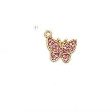 Stunning pink Cubic Zirconia butter fly charm, SKU# M3101