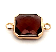 Cherry Wine Square Charm, Gold Plated, Sku#M2145