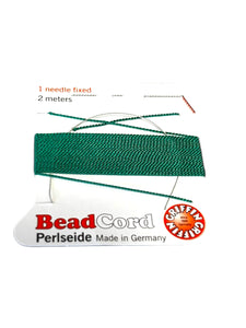 Green Bead Cord - Perlseide