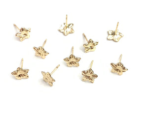 14kGF Flower Stud Earrings Sku#E26-4