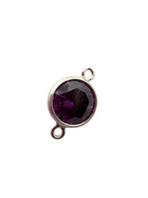 3mm, sterling silver , 3A, Cubic Zicronia Bezel Connector 
SKU#5030CM2