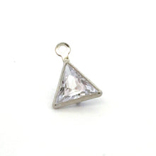 Silver Plated Triangle Charm, Sku#M3220