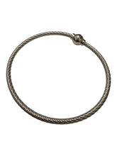 Sterling silver 7.0” threaded bead cable bracelet, SKU#50219547L
