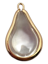 Clear round tear drop shape charm, SKU#M2164clear