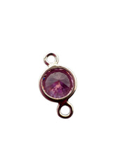 4mm,sterling silver, 3A, Cubic Zicronia Bezel Connector 
SKU#5005780M10