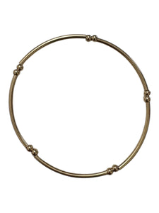 14KGF 6.75” tube bead bracelet,SKU#4014835675L