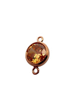 6mm, Rose Gold Filled, 3A, Cubic Zicronia Bezel Connector 
SKU#4805781M11