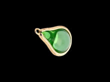 Green round tear drop shape charm, SKU#M2160green