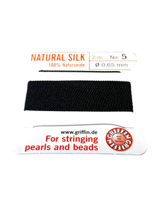 Black Bead Cord - Perlseide