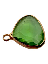Green triangle shape crystal charm, SKU#M2168-21