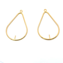 14KGF tear drop W/ peg, SKU#4003506P