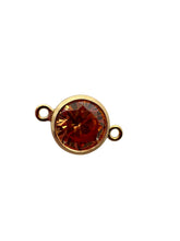 3mm, Gold filled , 3A, Cubic Zicronia Bezel Connector 
SKU#4030CM11