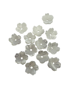 10mm white flower mother of pearl, SKU#M4604