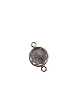 3mm, sterling silver , 3A, Cubic Zicronia Bezel Connector 
SKU#5030CM4