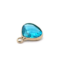 Light blue triangle shape crystal charm, SKU#M2161lightblue