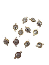 3mm, Gold filled , 3A, Cubic Zicronia Bezel Connector 
SKU#4030CM4