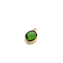 Green tiny teardrop crystal charm, SKU#M2156Green