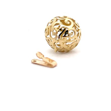 Solid gold bead clasp, 12mm, SKU#AW160-13