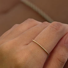 14KGF twisted (Size8) Stacking ring, SKU#405R8T