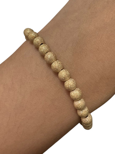 14KGF 7.0” stardust beaded stretchy bracelet, SKU#4014750SE70L